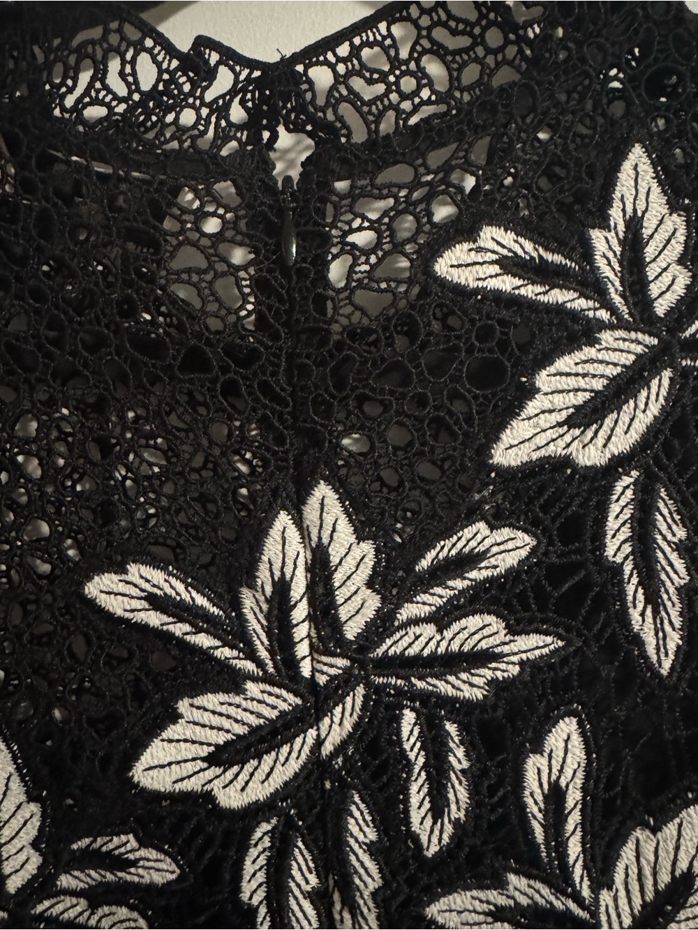 Sea New York Black and White Floral Lace Midi Dress - Picture 6 of 7